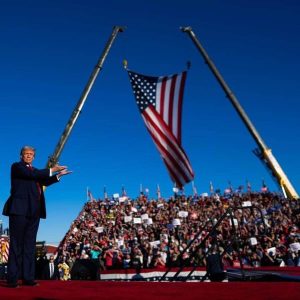 IMG_1044 - Priority Crane Rentals | Crane Rental Services & Equipment trump by flags and crane