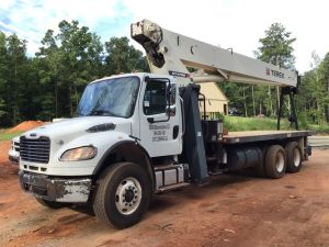 White boom truck - Priority crane rentals PA
